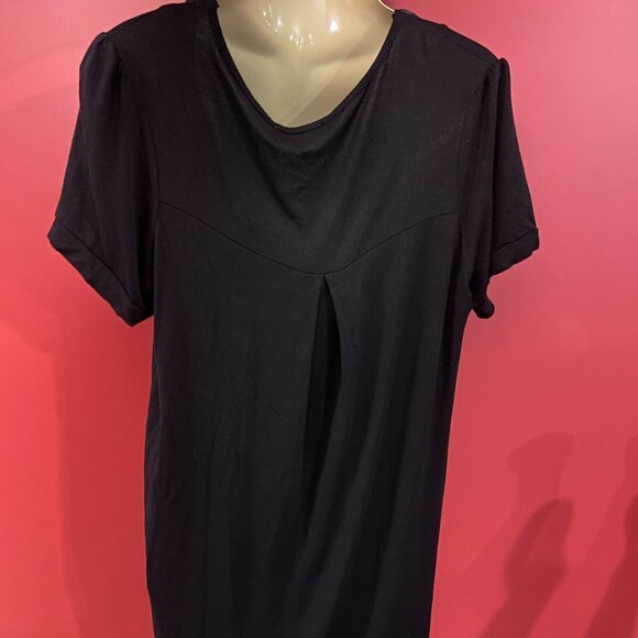 ⭐4 FOR $20⭐ Red Coral Women's Black Stretch Knit Long Top - Size Medium - Picture 3 of 5